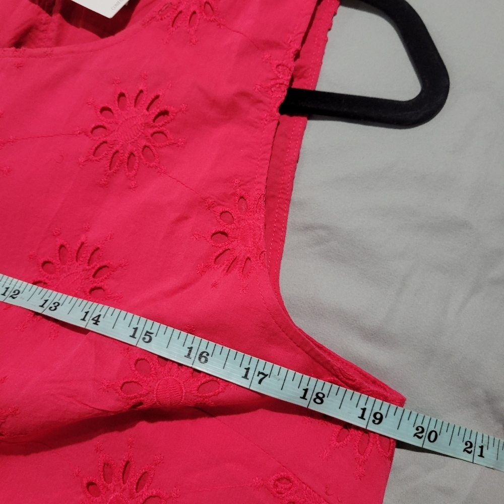 J Crew Factory Eyelet Tank Top Shell BZ799 SZ M NWT - Picture 4 of 5